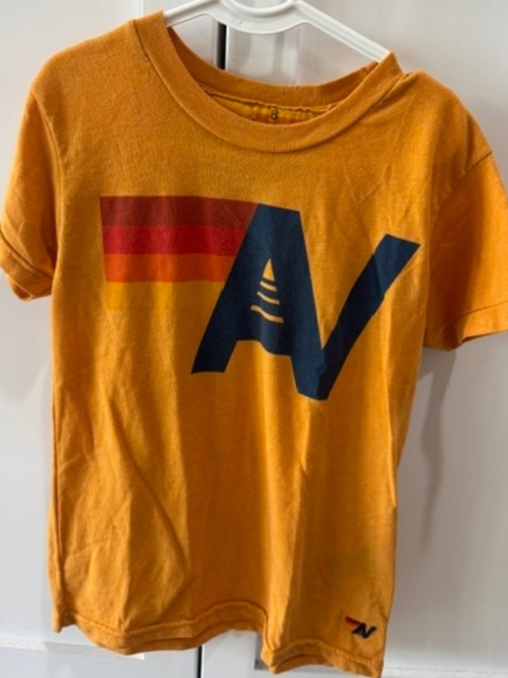 AVIATOR NATION KID'S LOGO TEE - MUSTARD YELLOW - UNIQUE COLOR!
